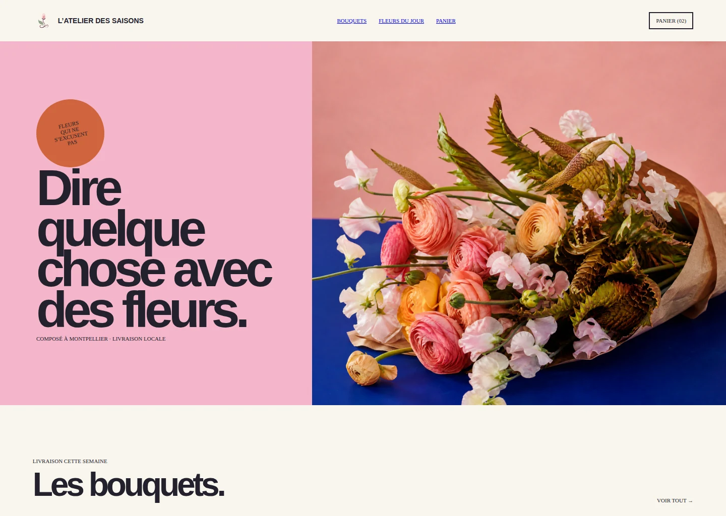 Cas de démonstration E commerce fleuriste