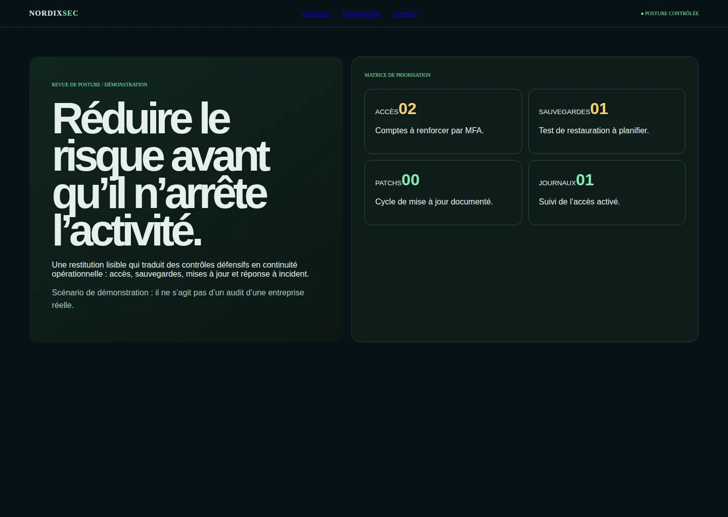 Dossier de remédiation cybersécurité Atelier Nordix